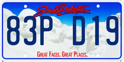 SD license plate 83PD19