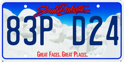 SD license plate 83PD24