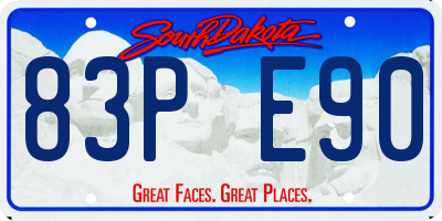 SD license plate 83PE90
