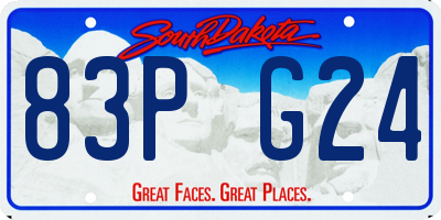 SD license plate 83PG24
