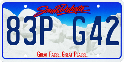 SD license plate 83PG42