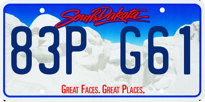 SD license plate 83PG61