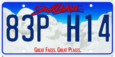 SD license plate 83PH14