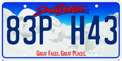 SD license plate 83PH43