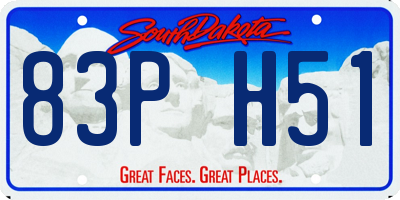 SD license plate 83PH51