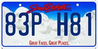 SD license plate 83PH81