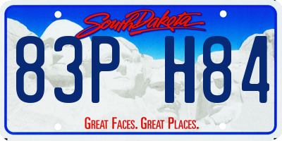 SD license plate 83PH84