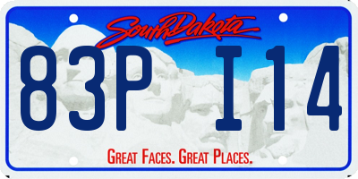 SD license plate 83PI14