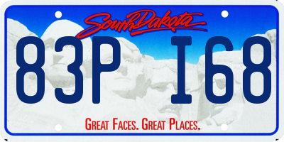 SD license plate 83PI68