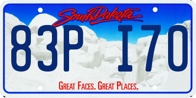 SD license plate 83PI70
