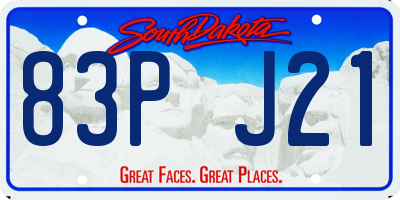 SD license plate 83PJ21