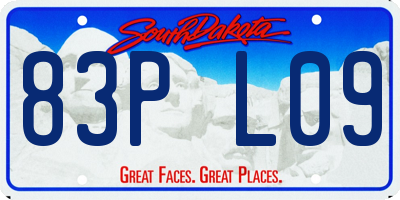 SD license plate 83PL09