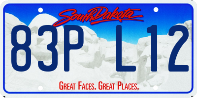 SD license plate 83PL12