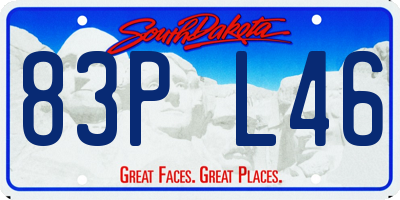 SD license plate 83PL46