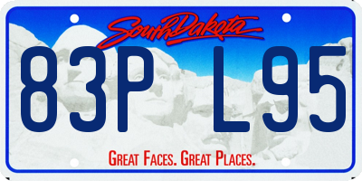 SD license plate 83PL95