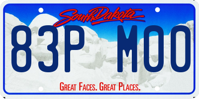 SD license plate 83PM00