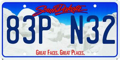 SD license plate 83PN32
