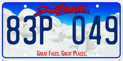 SD license plate 83PO49