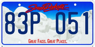 SD license plate 83PO51