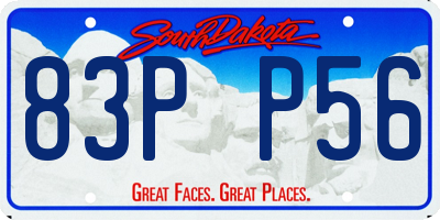 SD license plate 83PP56