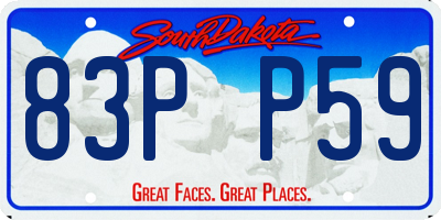 SD license plate 83PP59