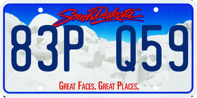SD license plate 83PQ59