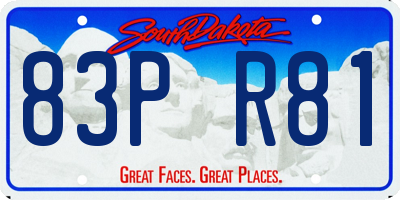 SD license plate 83PR81