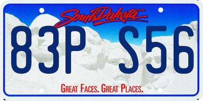 SD license plate 83PS56