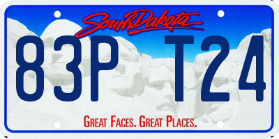 SD license plate 83PT24