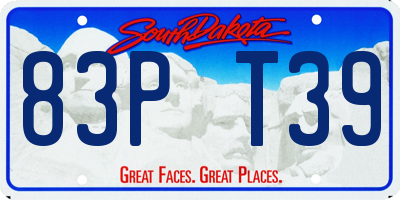 SD license plate 83PT39