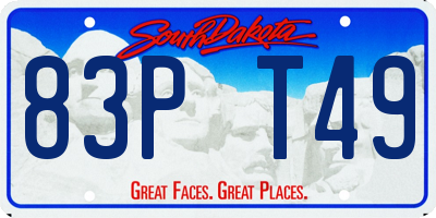 SD license plate 83PT49