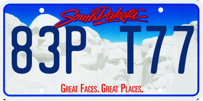 SD license plate 83PT77