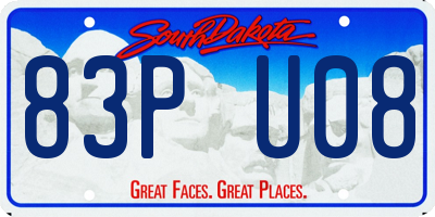SD license plate 83PU08