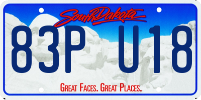 SD license plate 83PU18