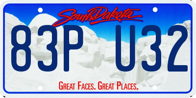 SD license plate 83PU32