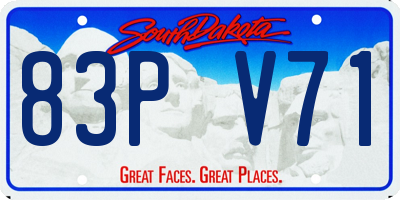 SD license plate 83PV71