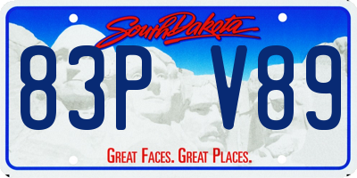 SD license plate 83PV89