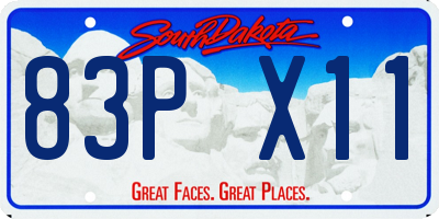 SD license plate 83PX11