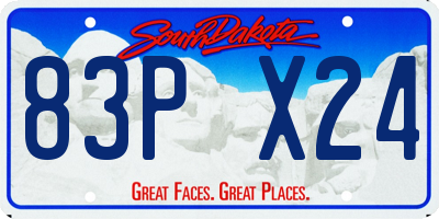 SD license plate 83PX24