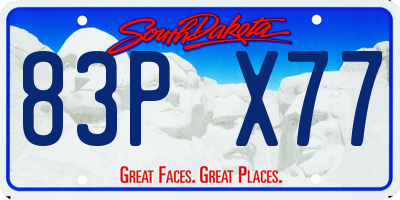 SD license plate 83PX77