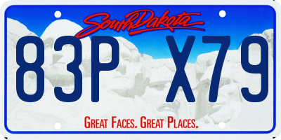SD license plate 83PX79