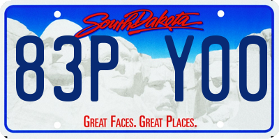 SD license plate 83PY00