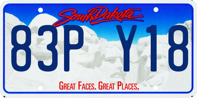 SD license plate 83PY18