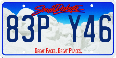 SD license plate 83PY46