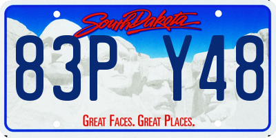 SD license plate 83PY48