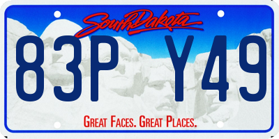 SD license plate 83PY49