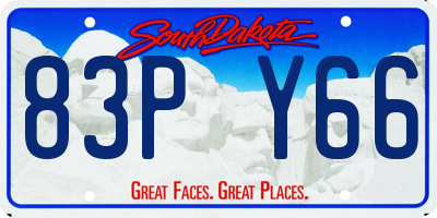 SD license plate 83PY66
