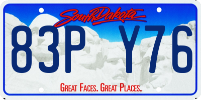 SD license plate 83PY76