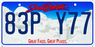 SD license plate 83PY77
