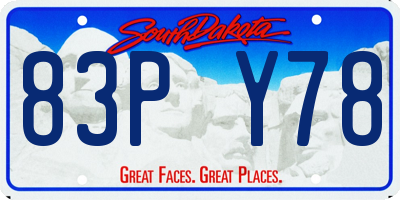 SD license plate 83PY78